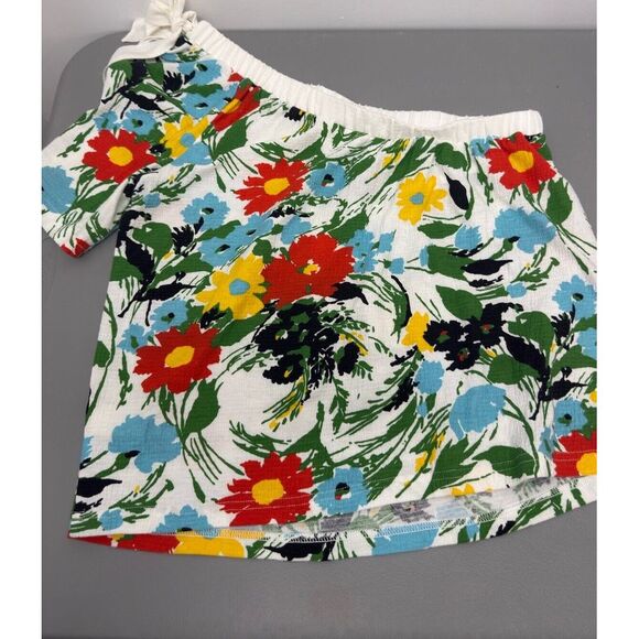 Anthropologie Poridge Larsa One‎ Shoulder Floral Top size XS #36 - Picture 4 of 7